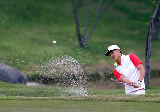 Хао-тонь Ли (Hao-tong Li). Фото: Getty Images European Tour: Volvo China Open, день первый. Дэвид Хауэлл, Брэдли Дредж и Майкл Гендри делят лидерство с результатом 68 (-4)